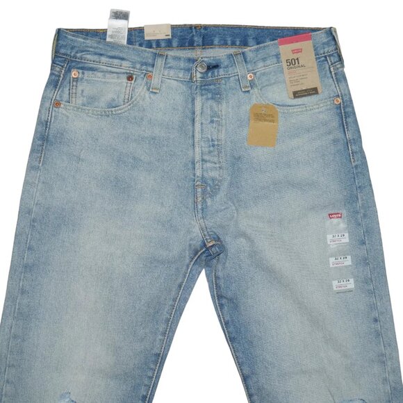 Levi's 501 Original Fit Straight Leg Button Fly Denim Jeans Men's Size 32X29 NEW - Picture 3 of 9